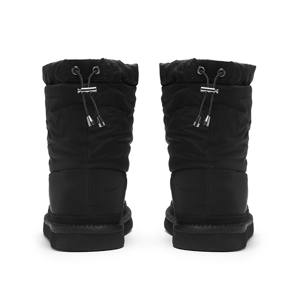 Faux Fur Lined Snow Boots - BLACK - 3